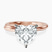 Pre-Designed 10kt Rose Gold Juniper Crossover Solitaire Lab Diamond Ring