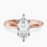Pre-Designed 18kt Rose Gold Juniper Crossover Solitaire Lab Diamond Ring