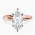 Pre-Designed 9ct Rose Gold Juniper Crossover Solitaire Lab Diamond Ring