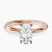 Pre-Designed 10kt Rose Gold Juniper Crossover Solitaire Lab Diamond Ring