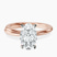 Pre-Designed 9ct Rose Gold Juniper Crossover Solitaire Lab Diamond Ring