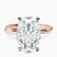 Pre-Designed 10kt Rose Gold Juniper Crossover Solitaire Lab Diamond Ring