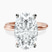 Pre-Designed 10kt Rose Gold Juniper Crossover Solitaire Lab Diamond Ring