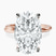 Pre-Designed 10kt Rose Gold Juniper Crossover Solitaire Lab Diamond Ring