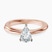 Pre-Designed 10kt Rose Gold Juniper Crossover Solitaire Lab Diamond Ring