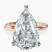 Pre-Designed 10kt Rose Gold Juniper Crossover Solitaire Lab Diamond Ring