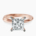 Pre-Designed 10kt Rose Gold Juniper Crossover Solitaire Lab Diamond Ring