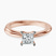 Pre-Designed 10kt Rose Gold Juniper Crossover Solitaire Lab Diamond Ring