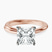 Pre-Designed 10kt Rose Gold Juniper Crossover Solitaire Lab Diamond Ring