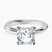 Pre-Designed 10kt White Gold Juniper Crossover Solitaire Lab Diamond Ring