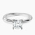 Pre-Designed 10kt White Gold Juniper Crossover Solitaire Lab Diamond Ring