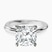Pre-Designed 10kt White Gold Juniper Crossover Solitaire Lab Diamond Ring