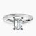 Pre-Designed 10kt White Gold Juniper Crossover Solitaire Lab Diamond Ring