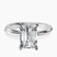 Pre-Designed 10kt White Gold Juniper Crossover Solitaire Lab Diamond Ring