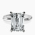 Pre-Designed 10kt White Gold Juniper Crossover Solitaire Lab Diamond Ring