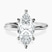 Pre-Designed 10kt White Gold Juniper Crossover Solitaire Lab Diamond Ring