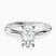 Pre-Designed 10kt White Gold Juniper Crossover Solitaire Lab Diamond Ring