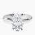 Pre-Designed 10kt White Gold Juniper Crossover Solitaire Lab Diamond Ring