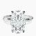 Pre-Designed 10kt White Gold Juniper Crossover Solitaire Lab Diamond Ring