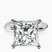 Pre-Designed 10kt White Gold Juniper Crossover Solitaire Lab Diamond Ring