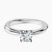 Pre-Designed 10kt White Gold Juniper Crossover Solitaire Lab Diamond Ring