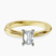 Pre-Designed 10kt Yellow Gold Juniper Crossover Solitaire Lab Diamond Ring