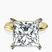 Pre-Designed 10kt Yellow Gold Juniper Crossover Solitaire Lab Diamond Ring