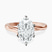 Seraphina Twist Prongs Solitaire 2mm Lab Diamond Engagement Ring in 10kt Rose Gold
