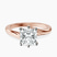 Seraphina Twist Prongs Solitaire 2mm Lab Diamond Engagement Ring in 10kt Rose Gold