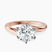 Seraphina Twist Prongs Solitaire 2mm Lab Diamond Engagement Ring in 10kt Rose Gold