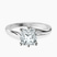 Seraphina Twist Prongs Solitaire 2mm Lab Diamond Engagement Ring in Platinum