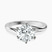 Seraphina Twist Prongs Solitaire 2mm Lab Diamond Engagement Ring in 10kt White Gold