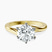 Seraphina Twist Prongs Solitaire 2mm Lab Diamond Engagement Ring in 14kt Yellow Gold