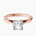 Pre-Designed 10kt Rose Gold Magnolia Texture Solitaire Lab Diamond Ring