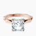 Pre-Designed 14kt Rose Gold Magnolia Texture Solitaire Lab Diamond Ring