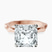 Pre-Designed 14kt Rose Gold Magnolia Texture Solitaire Lab Diamond Ring