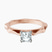 Pre-Designed 10kt Rose Gold Magnolia Texture Solitaire Lab Diamond Ring