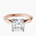 Pre-Designed 10kt Rose Gold Magnolia Texture Solitaire Lab Diamond Ring