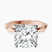 Pre-Designed 10kt Rose Gold Magnolia Texture Solitaire Lab Diamond Ring