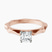 Pre-Designed 10kt Rose Gold Magnolia Texture Solitaire Lab Diamond Ring
