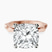 Pre-Designed 18kt Rose Gold Magnolia Texture Solitaire Lab Diamond Ring