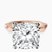 Pre-Designed 10kt Rose Gold Magnolia Texture Solitaire Lab Diamond Ring