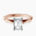 Pre-Designed 14kt Rose Gold Magnolia Texture Solitaire Lab Diamond Ring