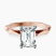 Pre-Designed 14ct Rose Gold Magnolia Texture Solitaire Lab Diamond Ring