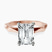 Pre-Designed 14kt Rose Gold Magnolia Texture Solitaire Lab Diamond Ring