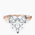 Pre-Designed 14kt Rose Gold Magnolia Texture Solitaire Lab Diamond Ring