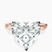 Pre-Designed 10kt Rose Gold Magnolia Texture Solitaire Lab Diamond Ring