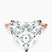 Pre-Designed 10kt Rose Gold Magnolia Texture Solitaire Lab Diamond Ring