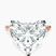 Pre-Designed 10kt Rose Gold Magnolia Texture Solitaire Lab Diamond Ring