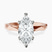 Pre-Designed 9ct Rose Gold Magnolia Texture Solitaire Lab Diamond Ring